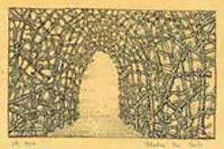 Drawing of archway made of twigs
