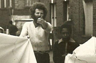 Slobodan as a young man directing street theater
