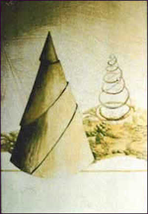 Drawing of a platonic cone solid
