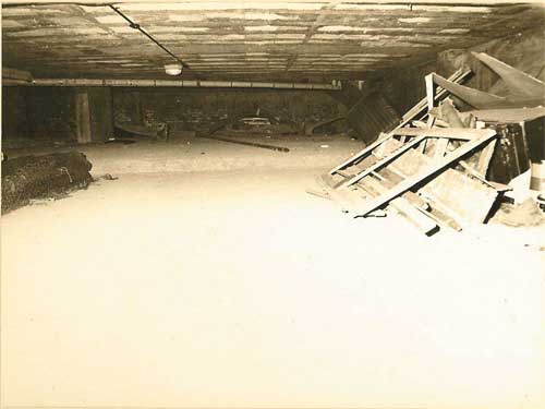 View of empty basement of the void