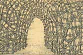 Drawing of arch door made of twigs