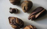 small wooden carved sculptures