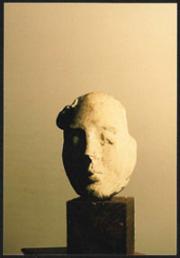 Small plaster head