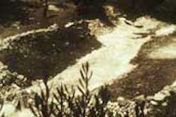 View of the dry creekbed ready for water